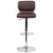 Merrick Lane Set of Two Swivel Bar Stools with Vertical Stitched Back and Adjustable Chrome Base with Footrest